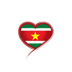 Suriname flag, vector illustration on a white background