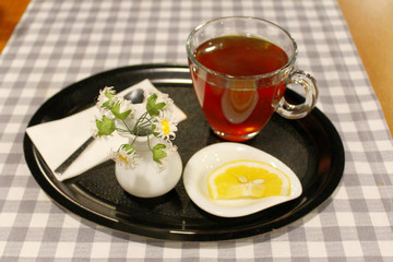 green tea on the table