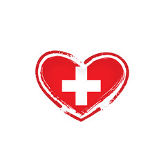 Fototapeta premium Switzerland flag, vector illustration on a white background