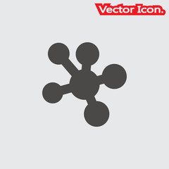 Social network icon isolated sign symbol and flat style for app, web and digital design. Vector illustration.