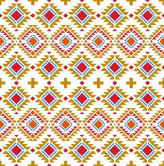 American pattern. Geometric seamless ornament.