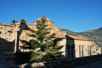 The ancient Hosios Loukas monastery in Boeotia, Greece