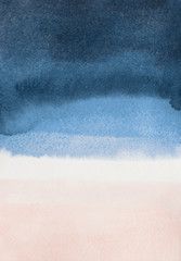 Watercolor background -  snow and night sky with star , sunset, northern lights , christmas design for postcard, paper print, banner water  colour hand draw illustration galaxy theme 