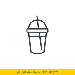 Coffee (Drinks) Icon / Vector - In Line / Stroke Design