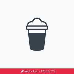 Iced Frappe (Latte)  Icon / Vector