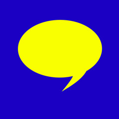 Flat design business Vector Illustration Empty copy space for Ad website promotion esp isolated Banner template. Speech Bubble Oval Shaped in Solid Color Circular Text Space with Tail