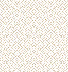 Seamless japanese pattern shoji kumiko in golden.