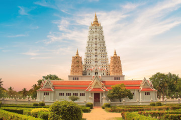 Beautiful view of the Wat Yan Temple in Pattaya, Thailand