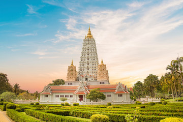 Beautiful view of the Wat Yan Temple in Pattaya, Thailand