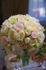 decoration of the festive buffet table, decorations and snacks, sweets and drinks