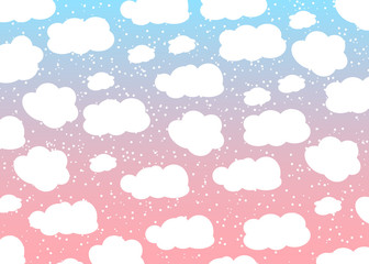 Cloud design. Baby background. Blue sky with clouds. Vector illustration.