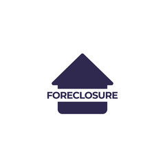 foreclosure vector icon with house