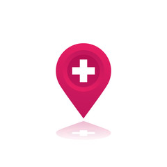 Fototapeta premium Hospital vector map mark