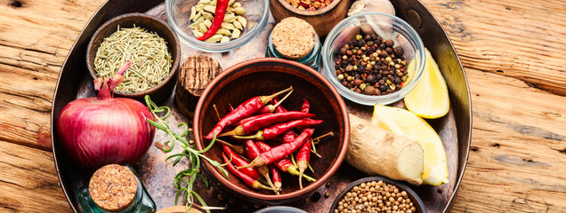 Different kind of spices