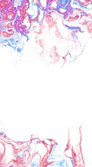 Obraz premium A mixture of acrylic paints. The texture of liquid marble. Fluid art. Applicable for cover design, presentation, invitation, leaflet, annual report, poster and business card, packaging desing. 