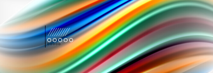 Smooth liquid blur wave background, color flow concept, illustration