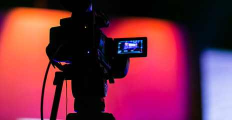 TV Camera on a live film set