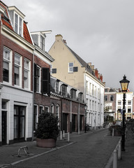 Old architectural buildings in Utrecht city, the Netherlands