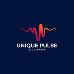 Unique Pulse logo designs vector, Heart Beat logo symbol