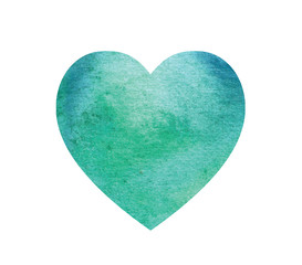 Hand drawn watercolor heart texture love valentine