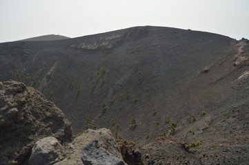 Interior Crater Of The San Antonio Volcano On The Island Of La Palma In The Canary Islands. Travel, Nature, Holidays, Geology. July 8, 2015. Isla De La Palma Canary Islands Spain.