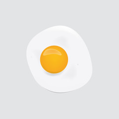 Fried egg illustration. Vector. 