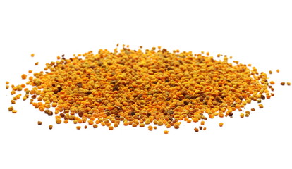 Pile fresh bee pollen isolated on white background