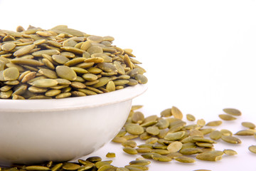 pumpkin seeds in bowl