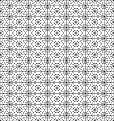 Seamless japanese pattern shoji kumiko in black and white.
