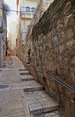 narrow street in old town