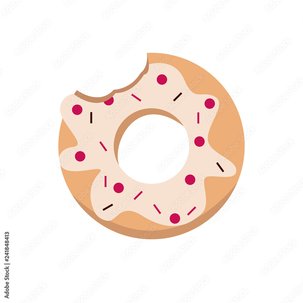 Poster donut icon on white background for graphic and web design, modern simple vector sign. internet conce