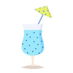 Summer cocktail icon on white background for graphic and web design, Modern simple vector sign. Internet concept. Trendy symbol for website design web button or mobile app