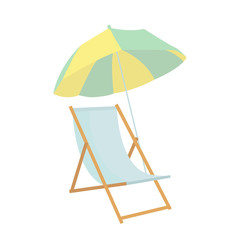 Beach chair umbrella icon on white background for graphic and web design, Modern simple vector sign. Internet concept. Trendy symbol for website design web button or mobile app