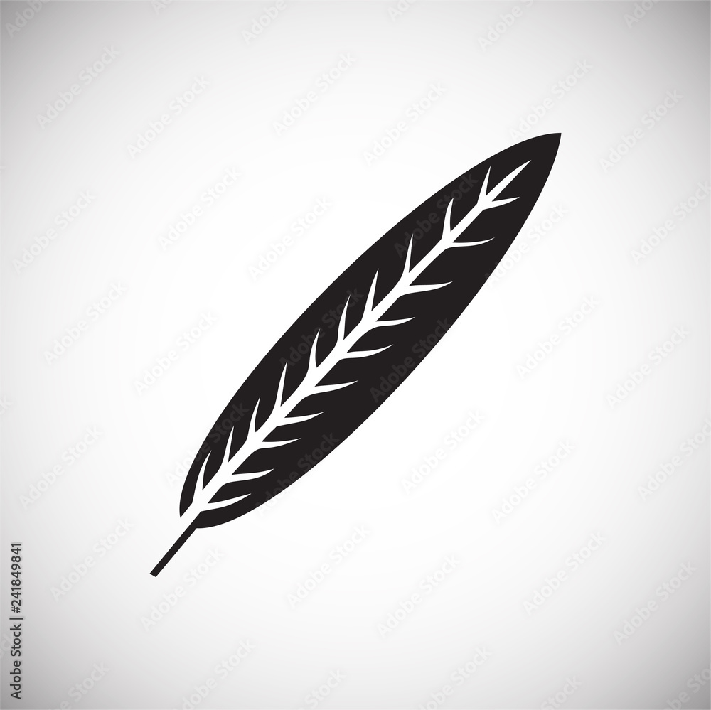 Poster leaf icon on white background for graphic and web design, modern simple vector sign. internet concep