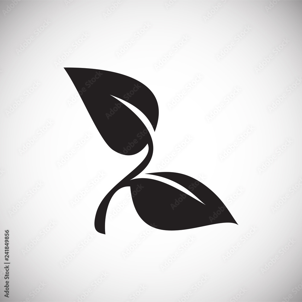 Poster leaf icon on white background for graphic and web design, modern simple vector sign. internet concep