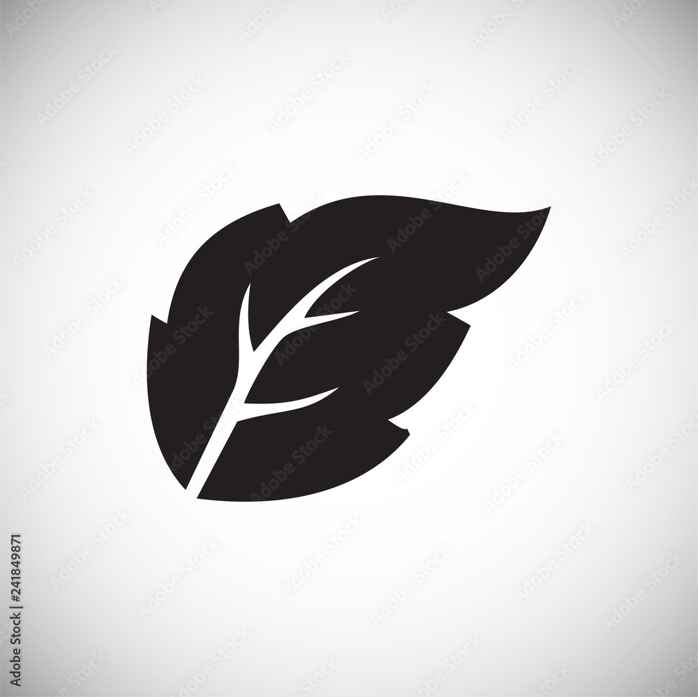 Poster leaf icon on white background for graphic and web design, modern simple vector sign. internet concep