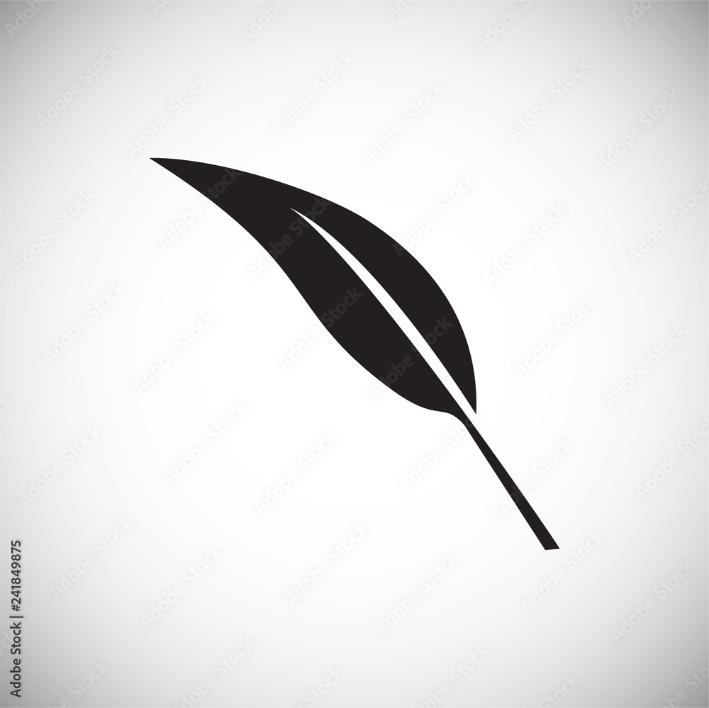 Poster leaf icon on white background for graphic and web design, modern simple vector sign. internet concep