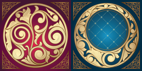 Golden ornate decorative design