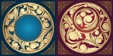 Golden ornate decorative design