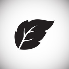 Leaf icon on white background for graphic and web design, Modern simple vector sign. Internet concept. Trendy symbol for website design web button or mobile app