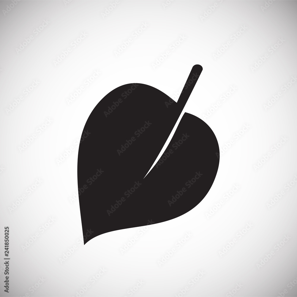 Poster leaf icon on white background for graphic and web design, modern simple vector sign. internet concep