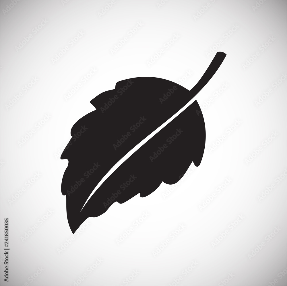 Poster leaf icon on white background for graphic and web design, modern simple vector sign. internet concep