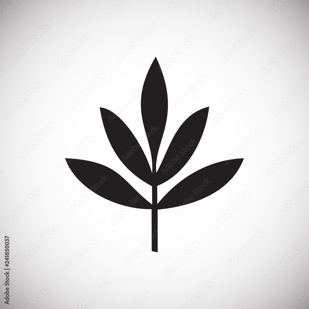 Poster leaf icon on white background for graphic and web design, modern simple vector sign. internet concep