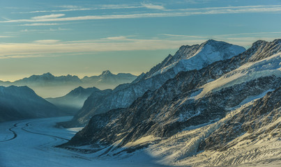 Mountain scene from Jungfraujoch Station