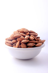 dry almond in bowl
