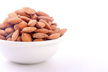 dry almond in bowl