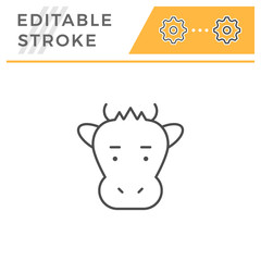 Cow line icon