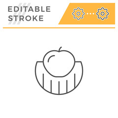 Fruit and vegetable growing line icon