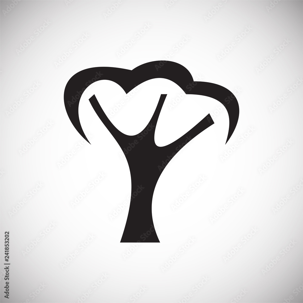 Poster tree icon on white background for graphic and web design, modern simple vector sign. internet concep