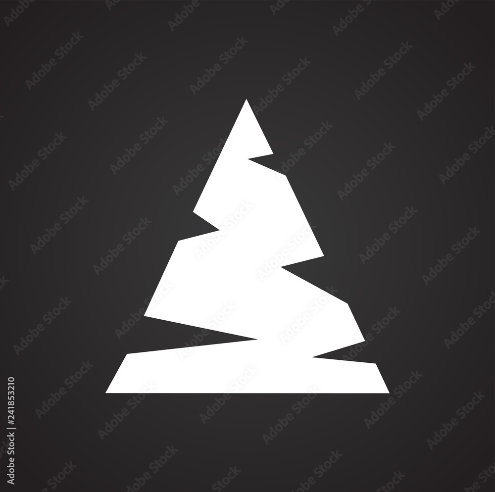 Poster tree icon on black background for graphic and web design, modern simple vector sign. internet concep